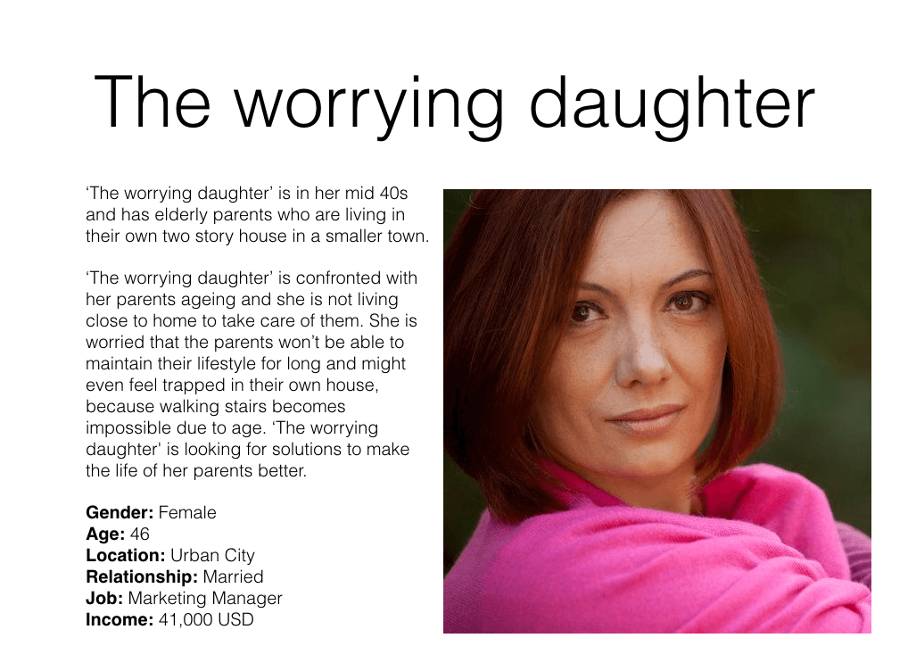 the worrying daughter marketing persona