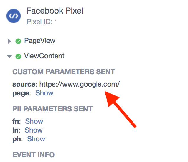 facebook pixel helper check